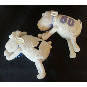 Serta Sleep Sheep Beanie Lot 2 Advertising Toy Scotty Bedtime Counting #1 Curto
